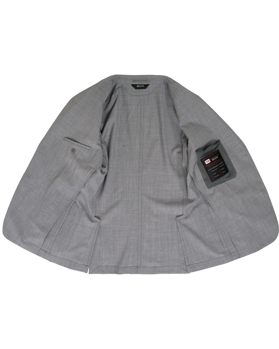 Herr | Kostymer | Z Zegna | Techmerino Washable Wool Suit Light Grey