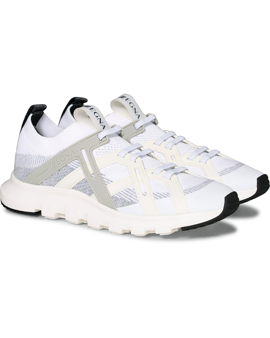 Herr | Z Zegna Techmerino Sock Sneaker White | Z Zegna | Techmerino Sock Sneaker White