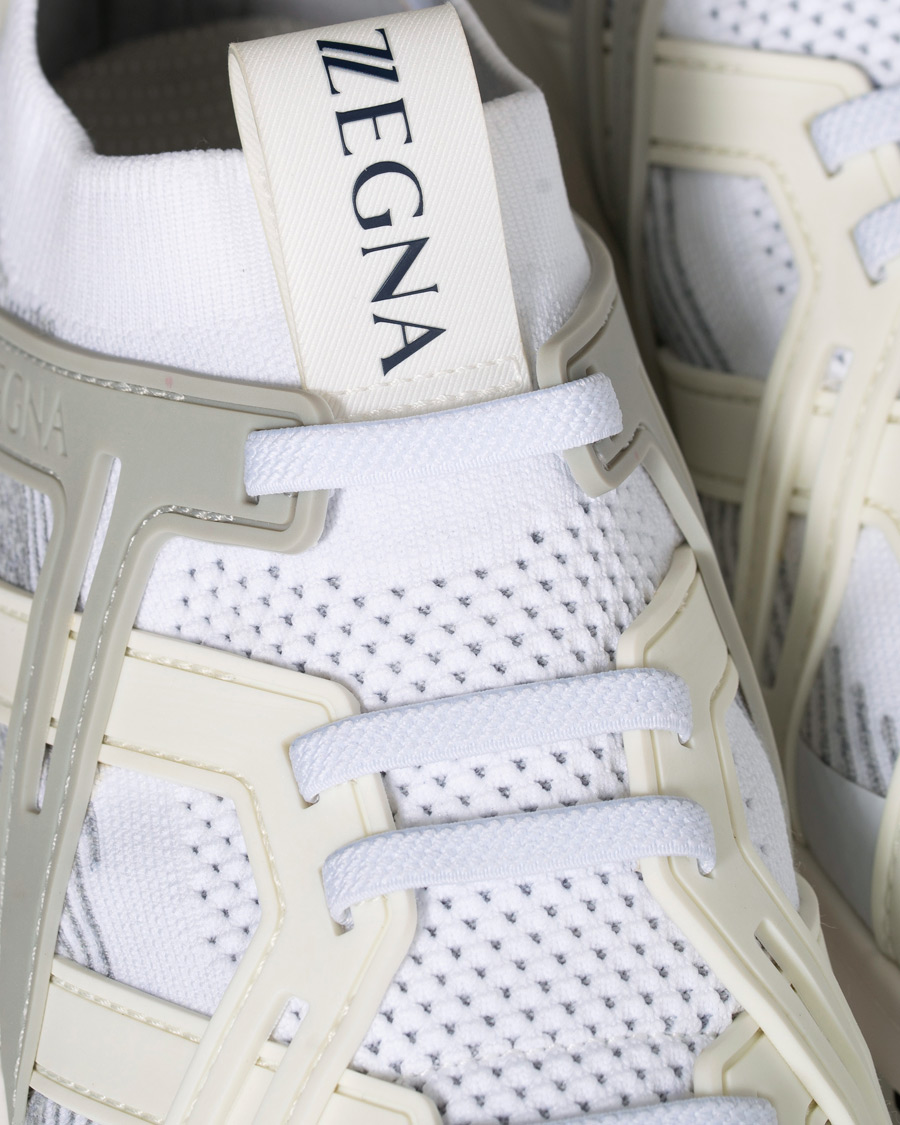 Herr | Z Zegna Techmerino Sock Sneaker White | Z Zegna | Techmerino Sock Sneaker White