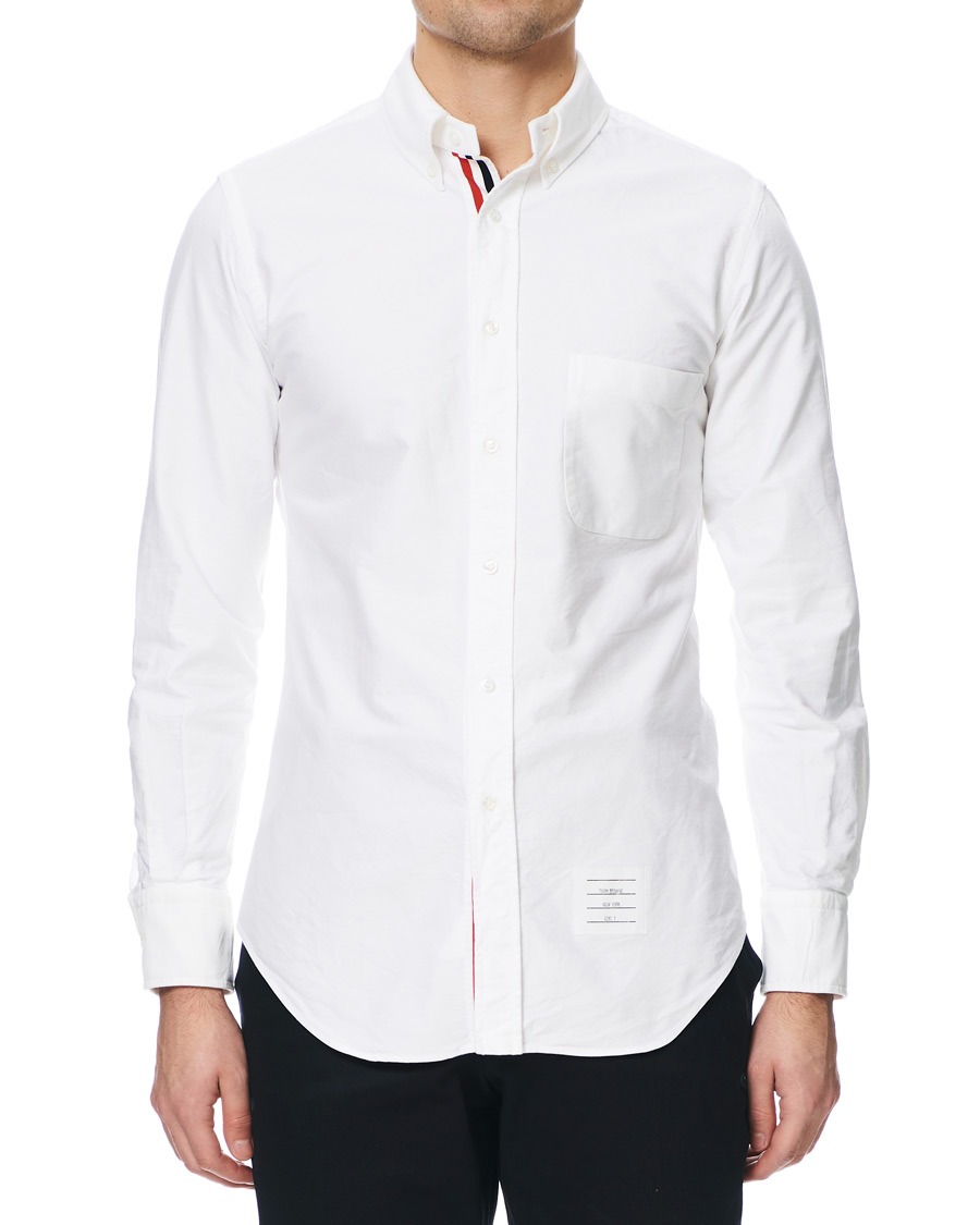 Herr | Skjortor | Thom Browne | Contrast Oxford Button Down Shirt White