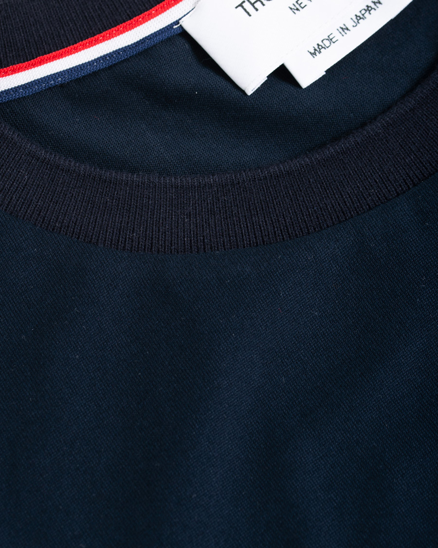 Herr | T-Shirts | Thom Browne | Side Slit Short Sleeve T-Shirt Navy