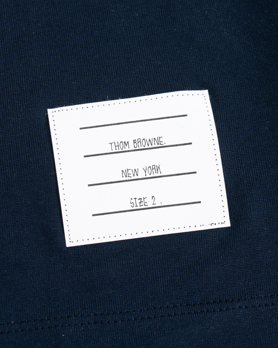 Herr | T-Shirts | Thom Browne | Side Slit Short Sleeve T-Shirt Navy