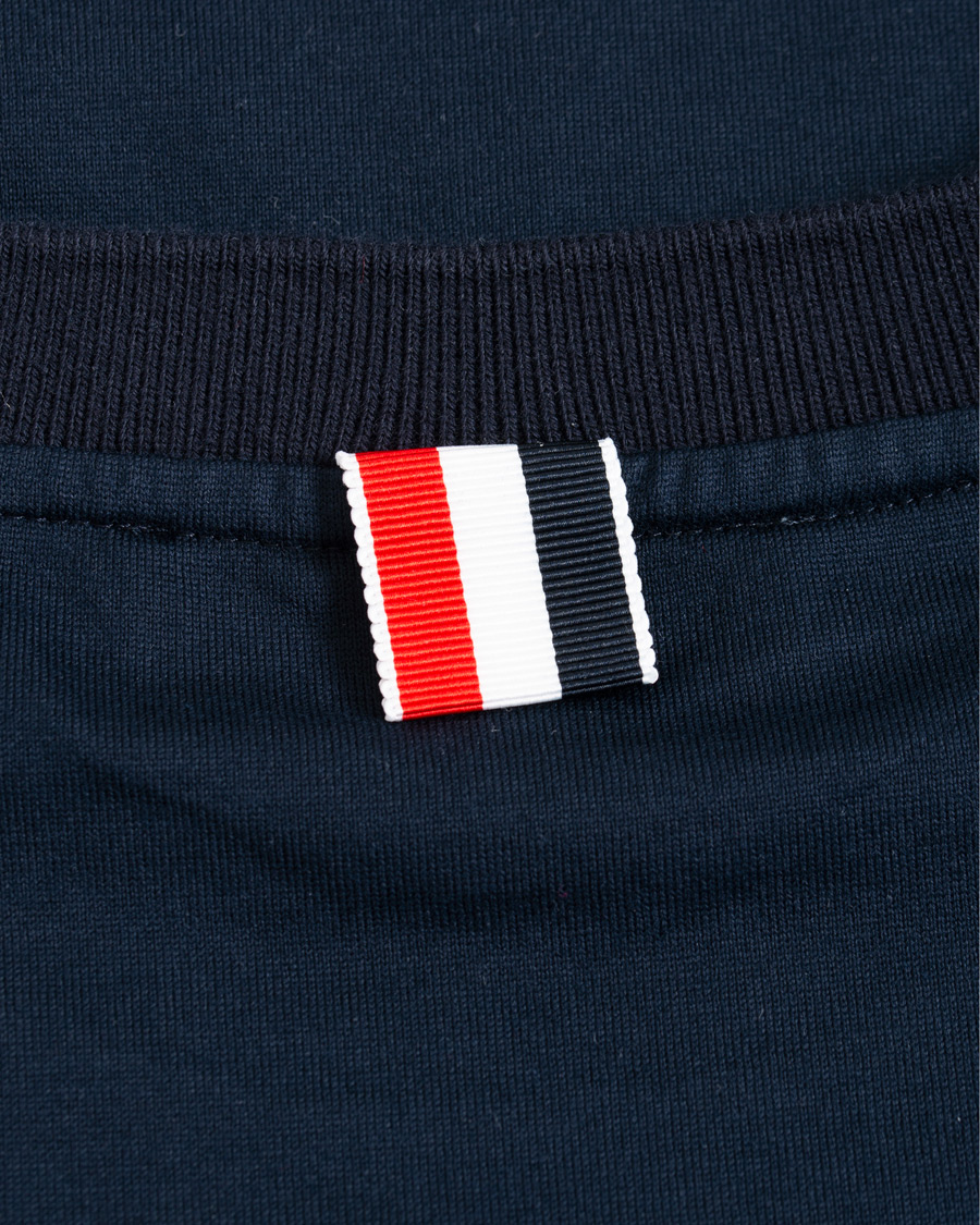 Herr | T-Shirts | Thom Browne | Side Slit Short Sleeve T-Shirt Navy