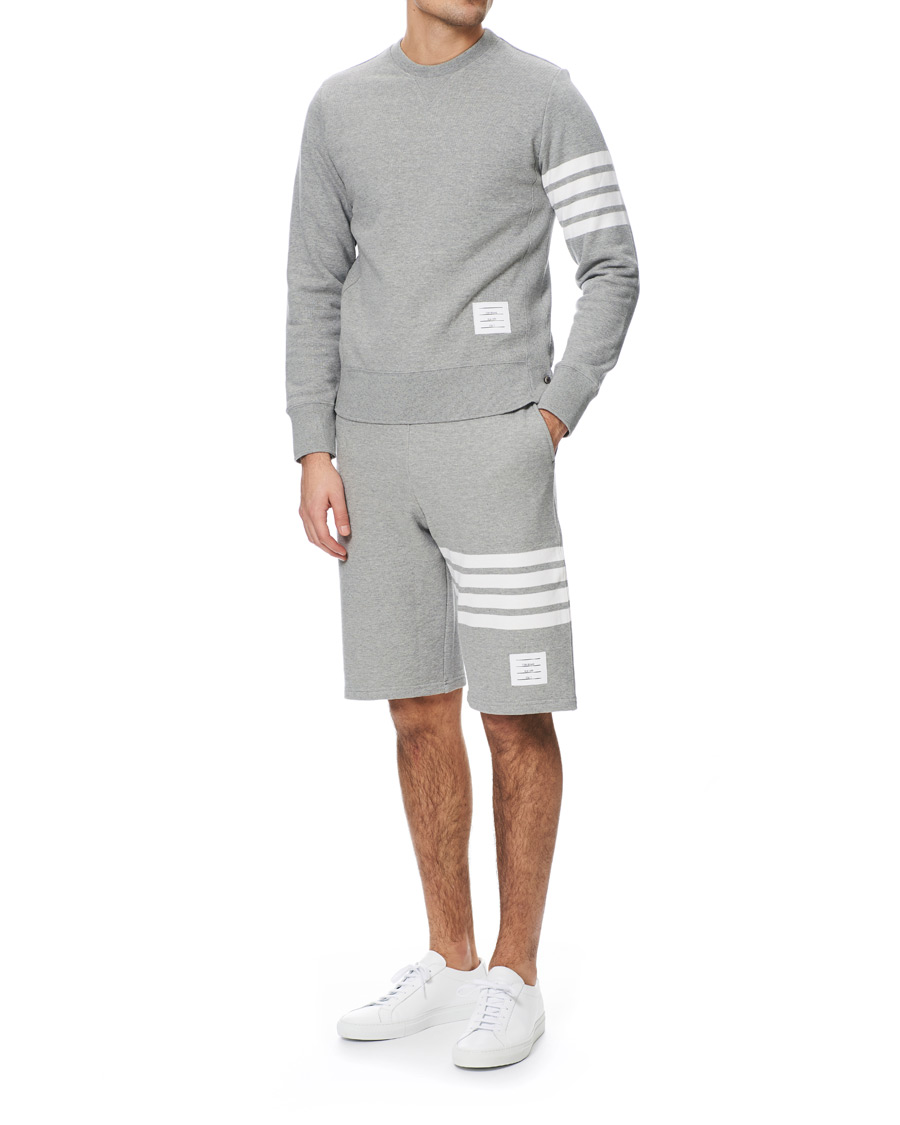 Herr | Tröjor | Thom Browne | 4 Bar Loopback Sweatshirt Light Grey