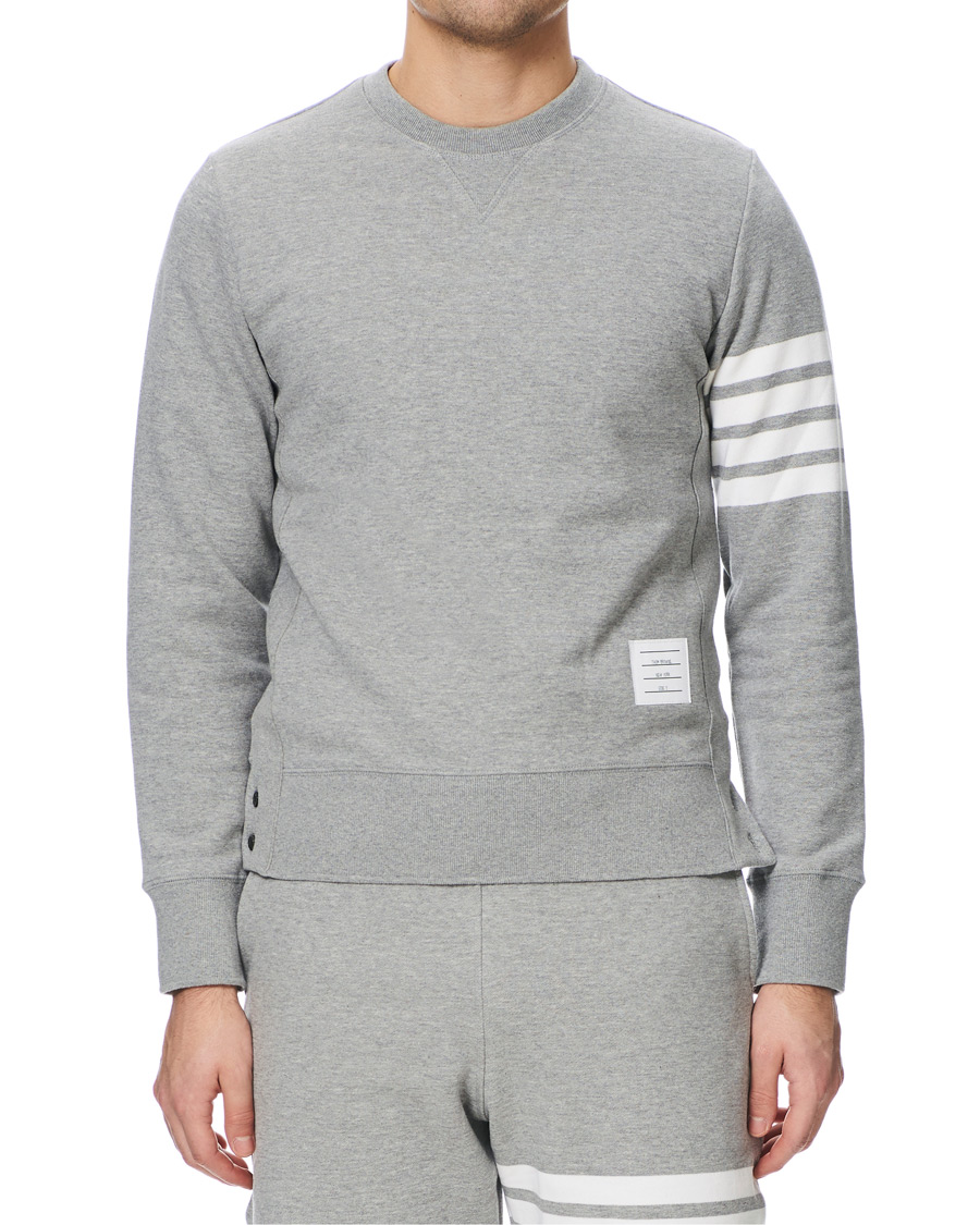 Herr | Tröjor | Thom Browne | 4 Bar Loopback Sweatshirt Light Grey