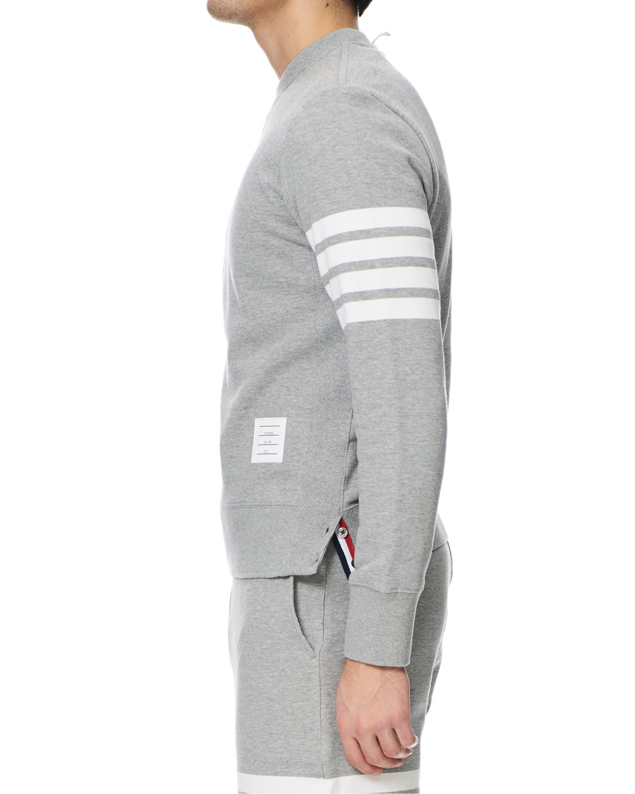 Herr | Tröjor | Thom Browne | 4 Bar Loopback Sweatshirt Light Grey