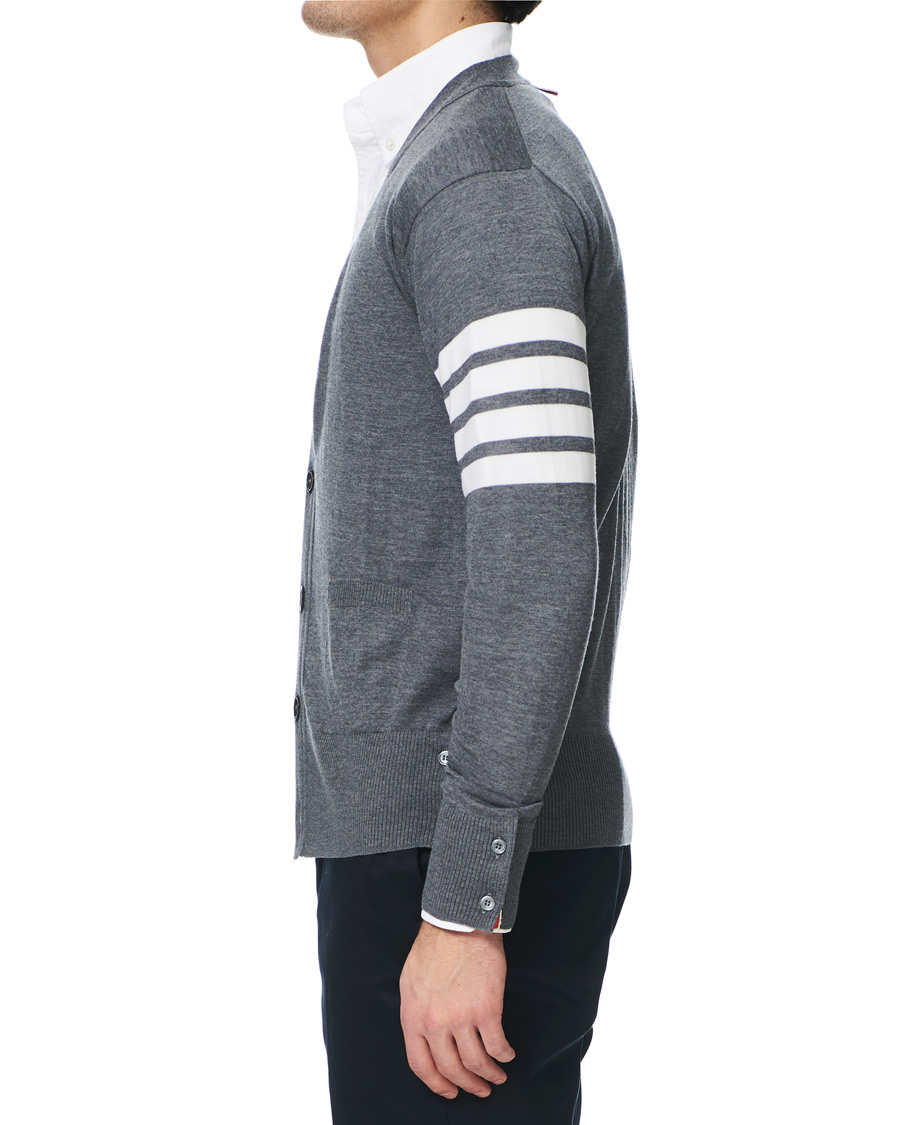 Herr | Tröjor | Thom Browne | Merino Wool Cardigan Heather Grey