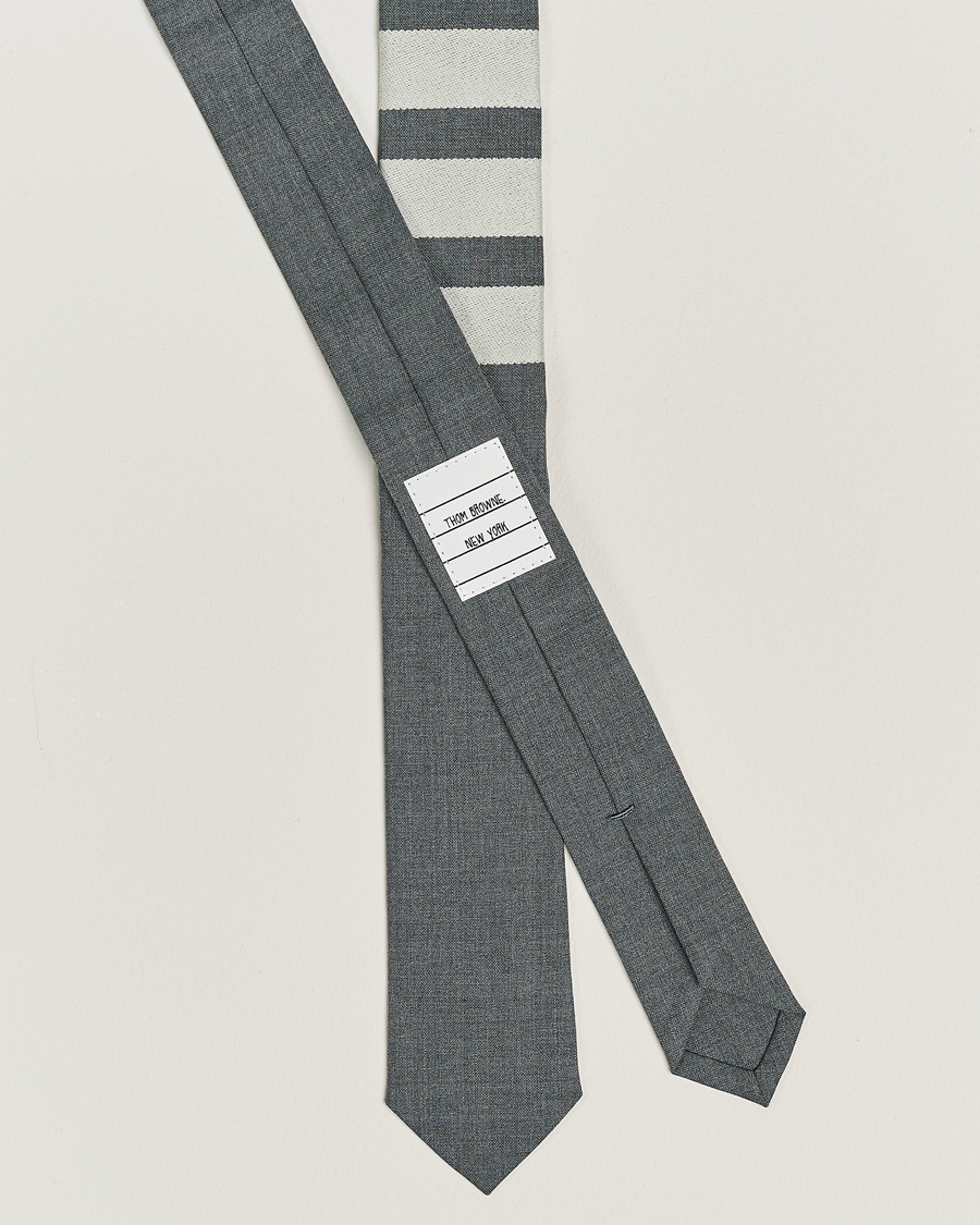 Herr | Thom Browne 4 Bar Classic Tie Medium Grey | Thom Browne | 4 Bar Classic Tie Medium Grey