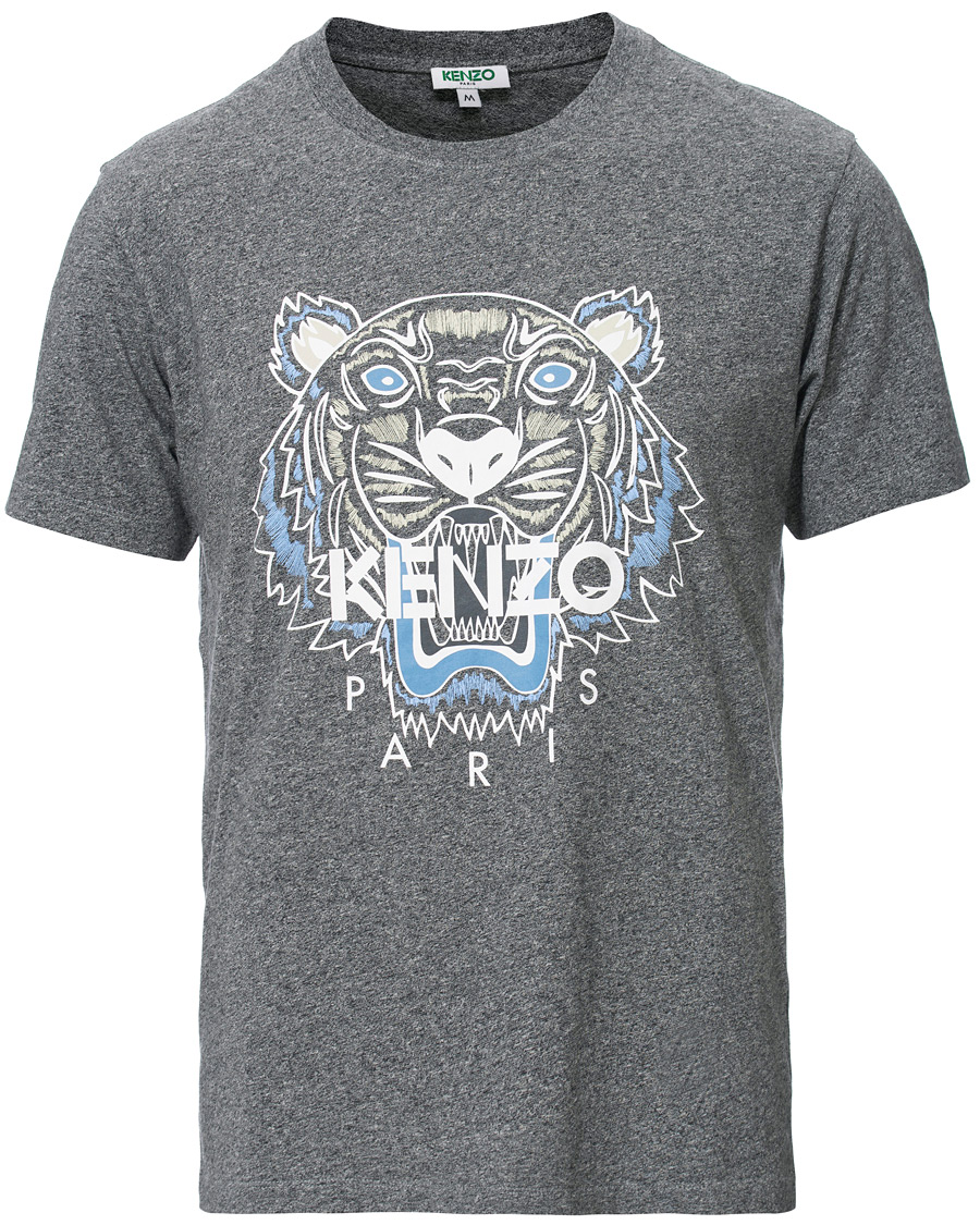 Herr | T-Shirts | KENZO | Tiger Crew Neck Tee Grey Melange