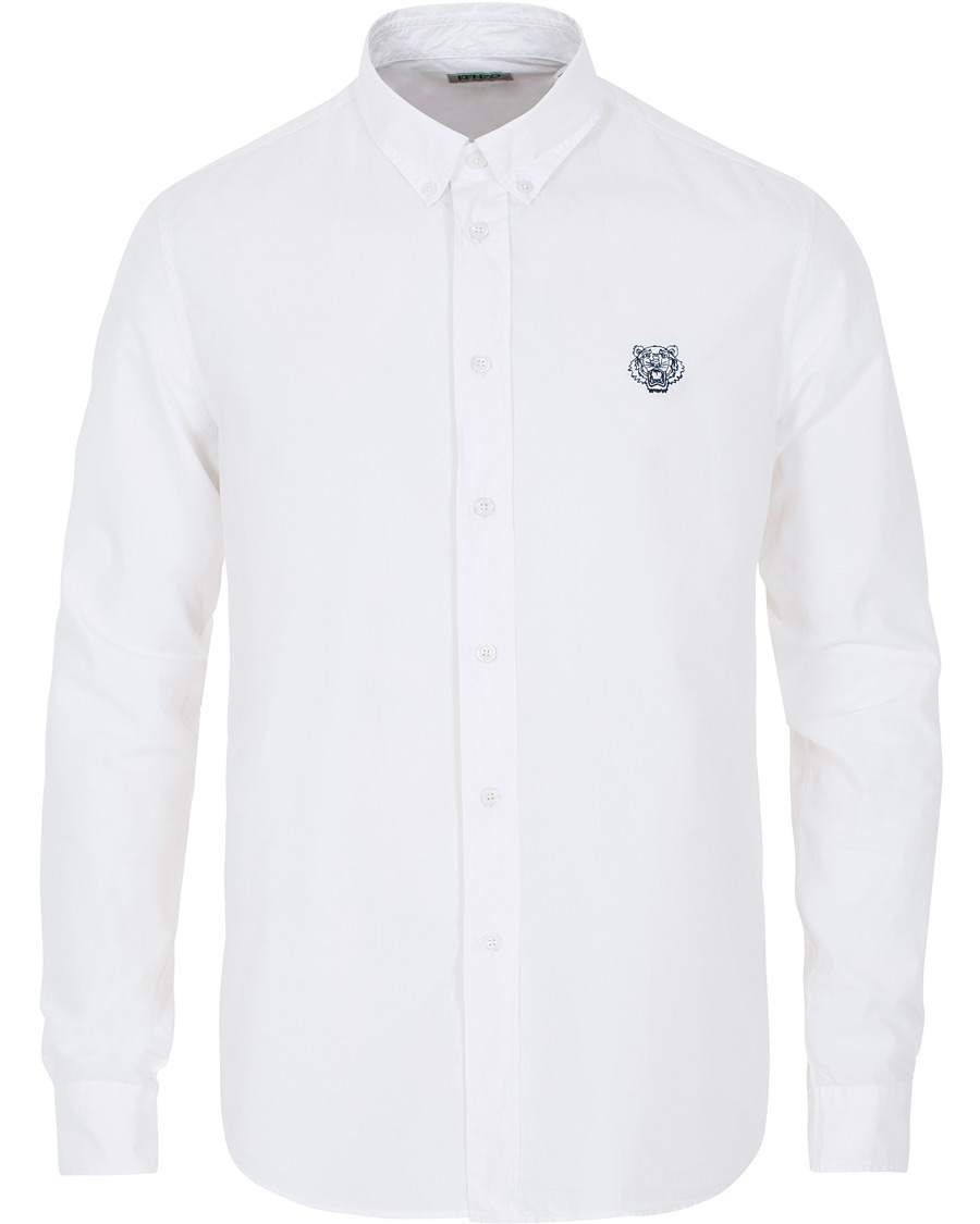 Herr | Skjortor | KENZO | Casual Fit Crest Shirt White