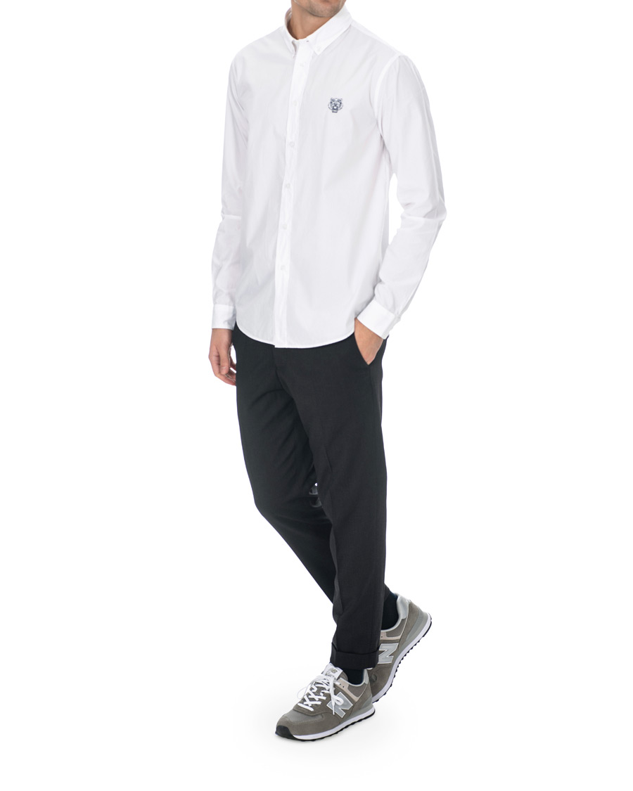 Herr | Skjortor | KENZO | Casual Fit Crest Shirt White