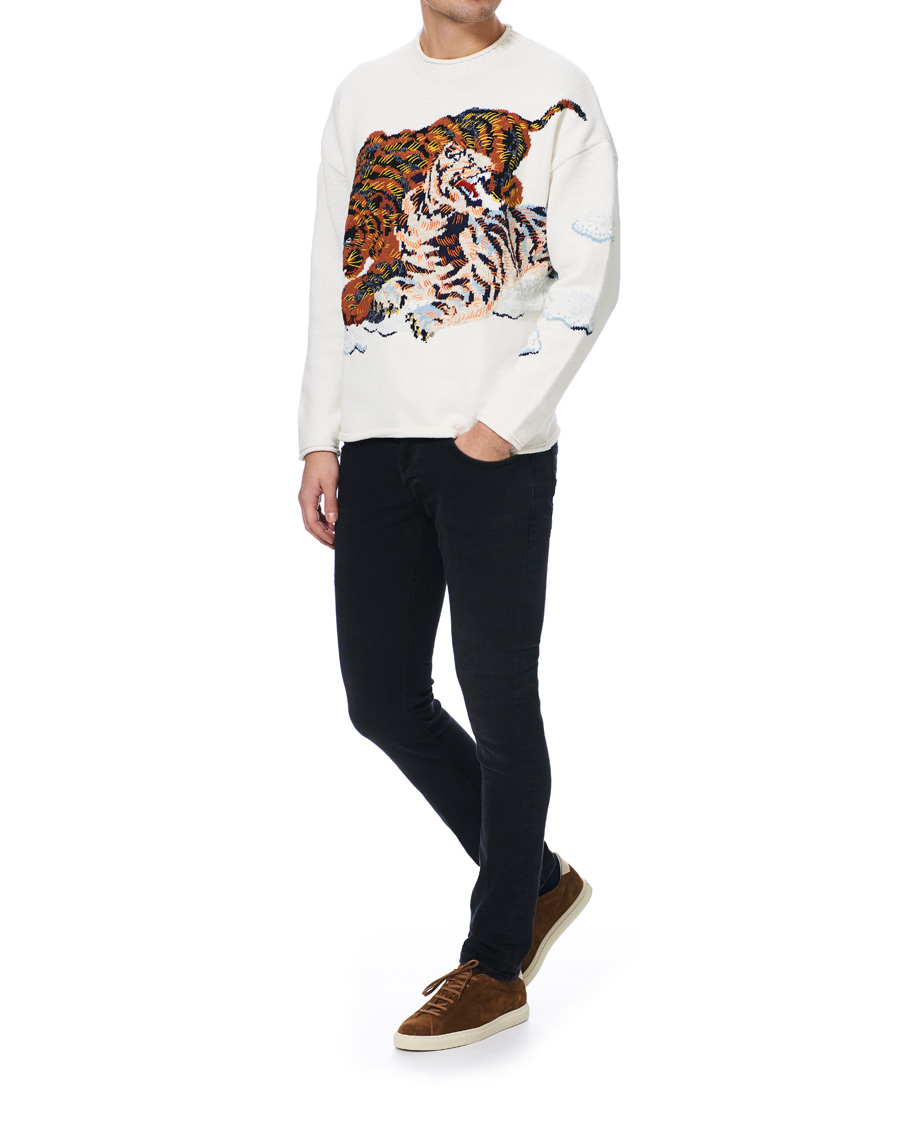 Herr | Tröjor | KENZO | Tiger Cloud Crew Neck Jumper Ecru
