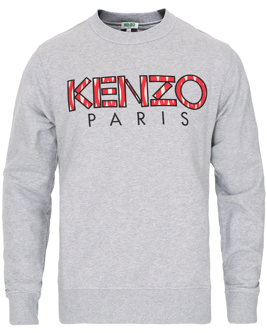 Herr | Tröjor | KENZO | Paris Crew Neck Sweatshirt Grey Melange