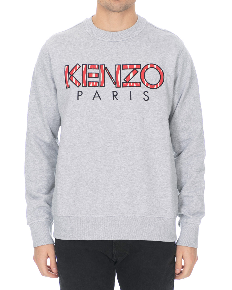 Herr | Tröjor | KENZO | Paris Crew Neck Sweatshirt Grey Melange