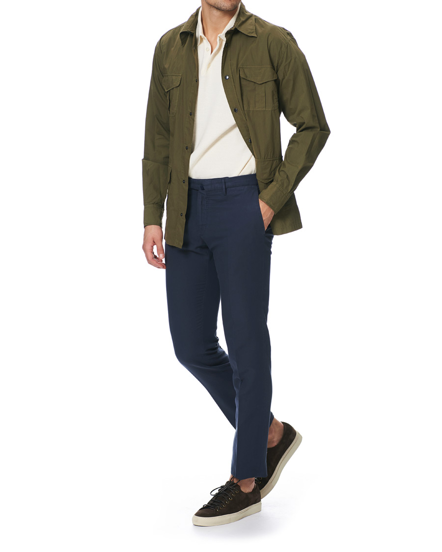 Herr | Byxor | Incotex | Slim Fit Chinolino Trousers Navy
