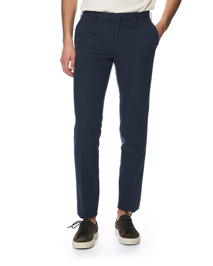 Herr | Byxor | Incotex | Slim Fit Chinolino Trousers Navy