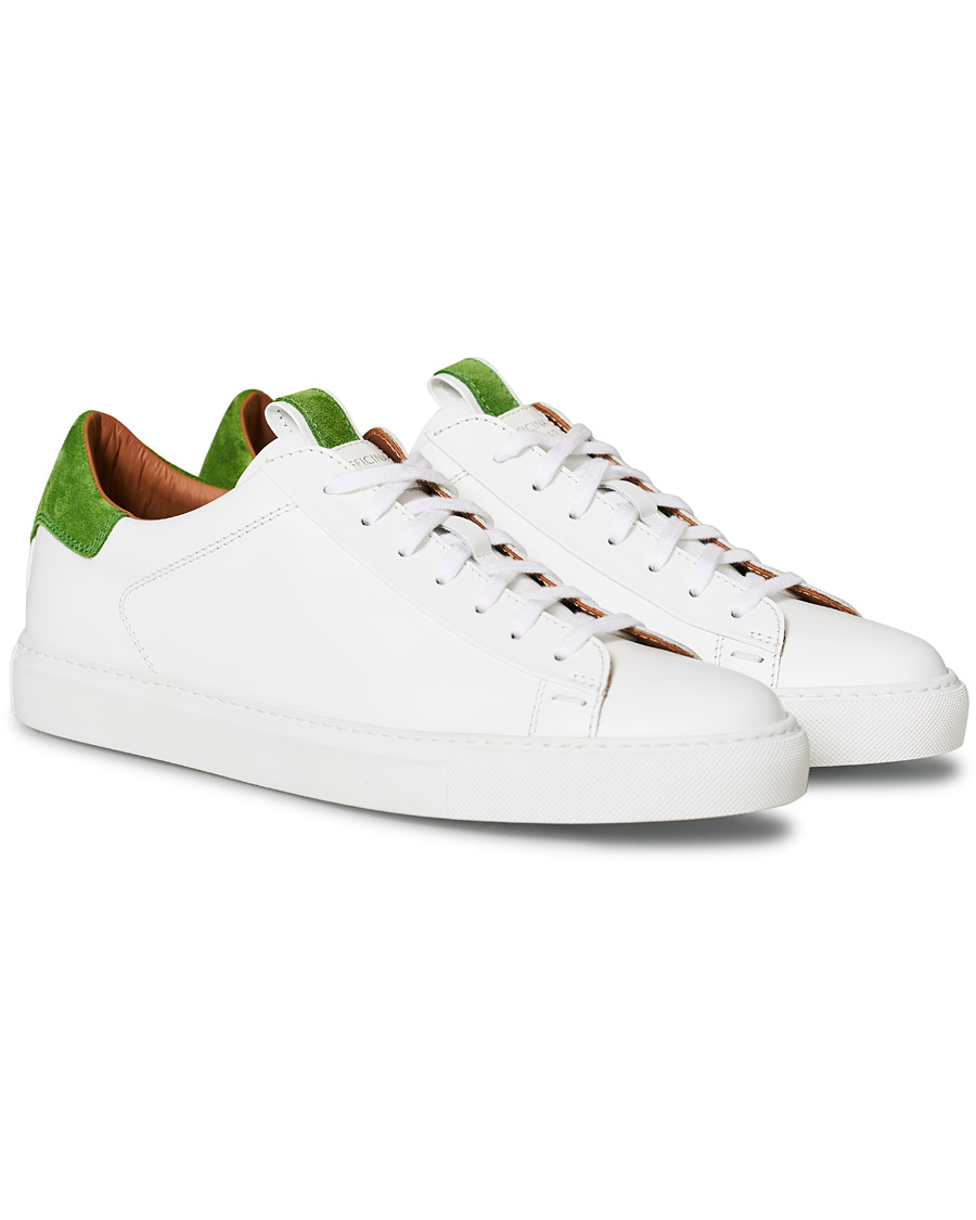 Herr | Slowear Officina Leather Sneaker White/Green | Slowear | Officina Leather Sneaker White/Green