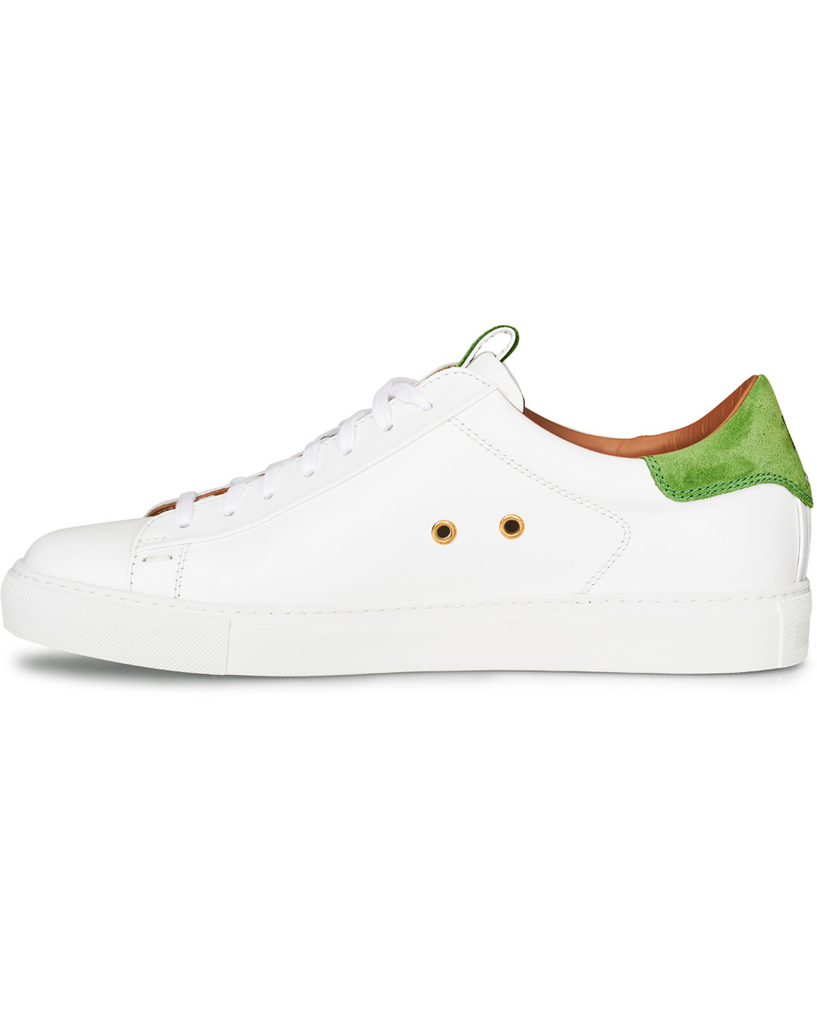 Herr | Slowear Officina Leather Sneaker White/Green | Slowear | Officina Leather Sneaker White/Green