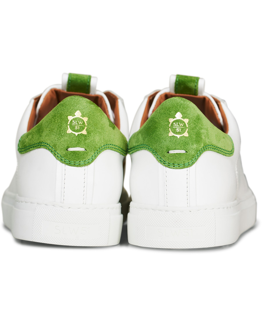Herr | Slowear Officina Leather Sneaker White/Green | Slowear | Officina Leather Sneaker White/Green