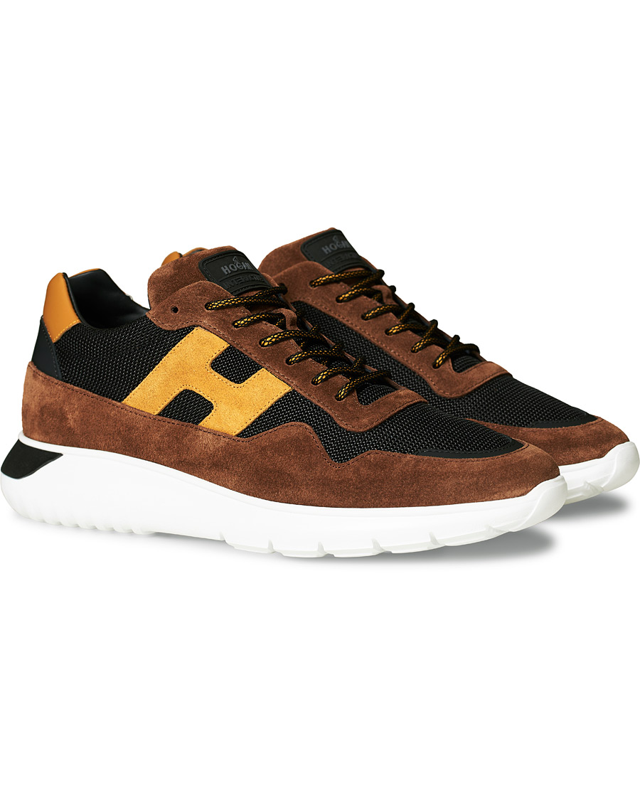 Herr | Hogan Icube Running Sneaker Brown/Rust Suede | Hogan | Icube Running Sneaker Brown/Rust Suede
