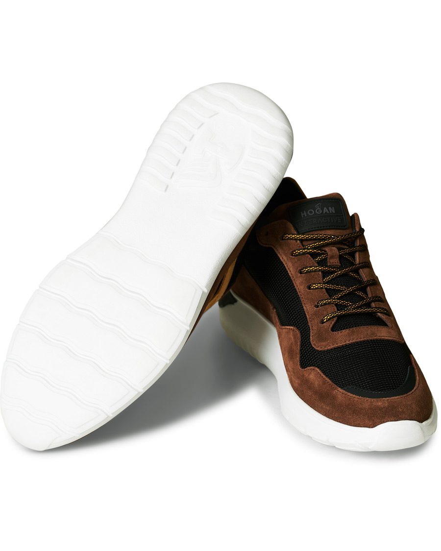 Herr | Hogan Icube Running Sneaker Brown/Rust Suede | Hogan | Icube Running Sneaker Brown/Rust Suede