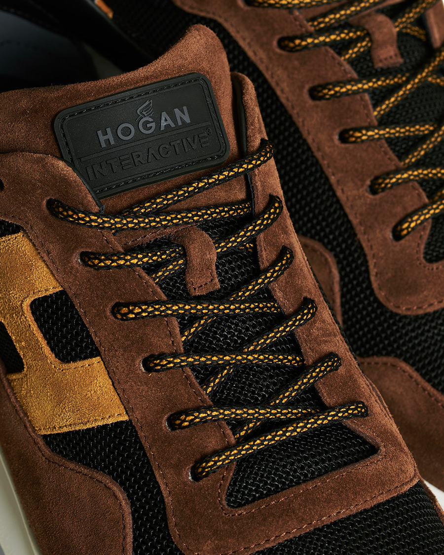 Herr | Hogan Icube Running Sneaker Brown/Rust Suede | Hogan | Icube Running Sneaker Brown/Rust Suede