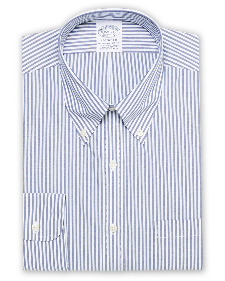 Herr | Skjortor | Brooks Brothers | Regent Fit Non Iron Stripe Shirt Dark Blue