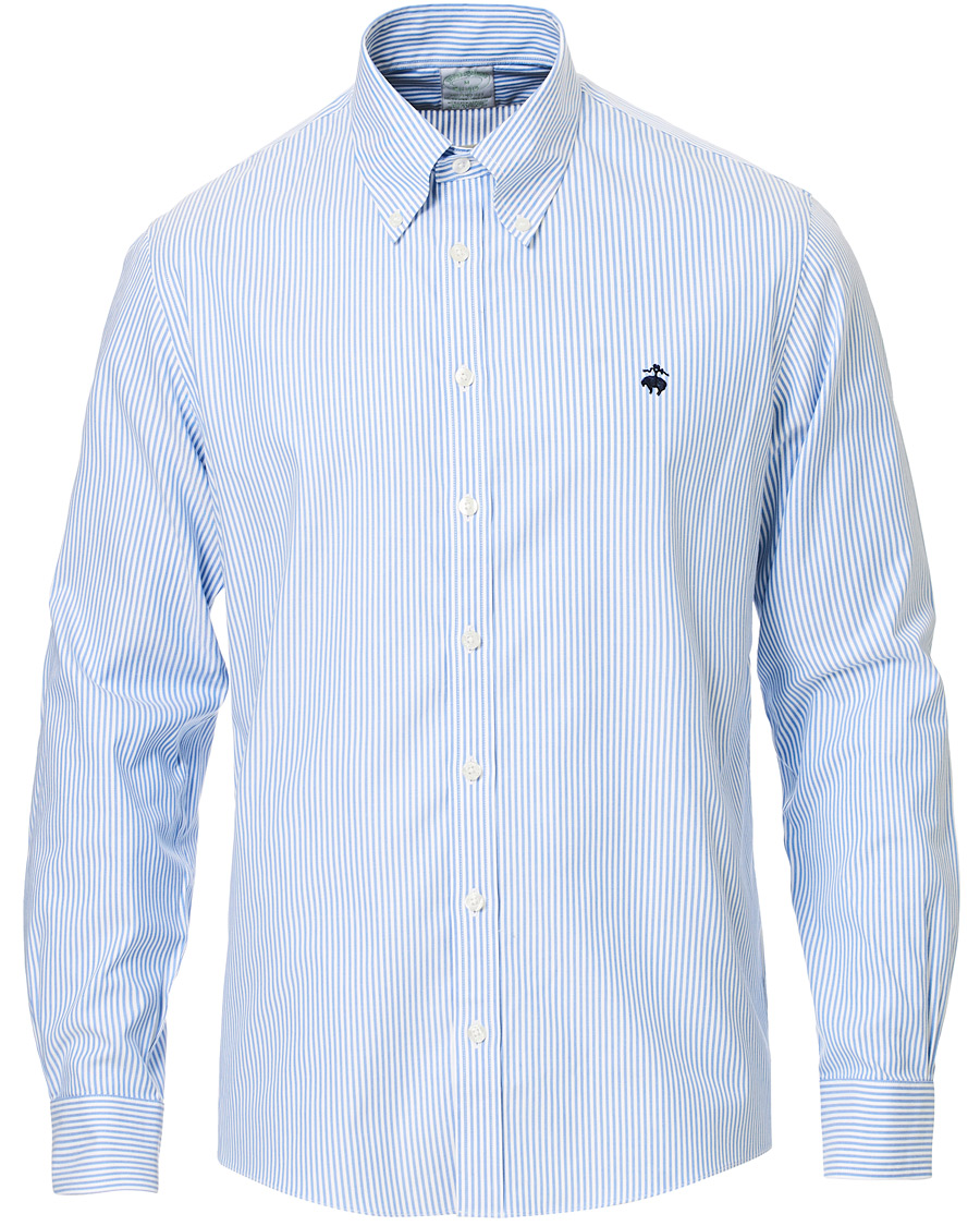 Herr | Skjortor | Brooks Brothers | Milano Fit Non Iron Striped Shirt Light Blue