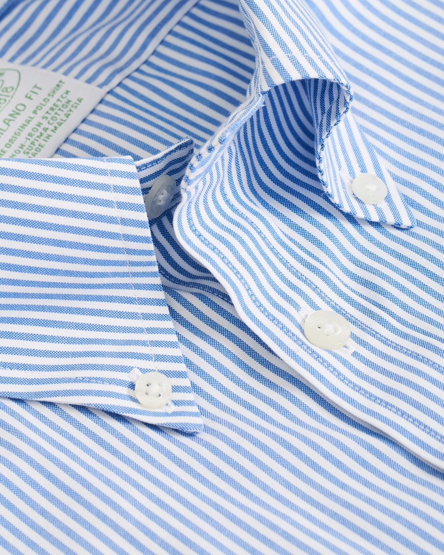 Herr | Skjortor | Brooks Brothers | Milano Fit Non Iron Striped Shirt Light Blue