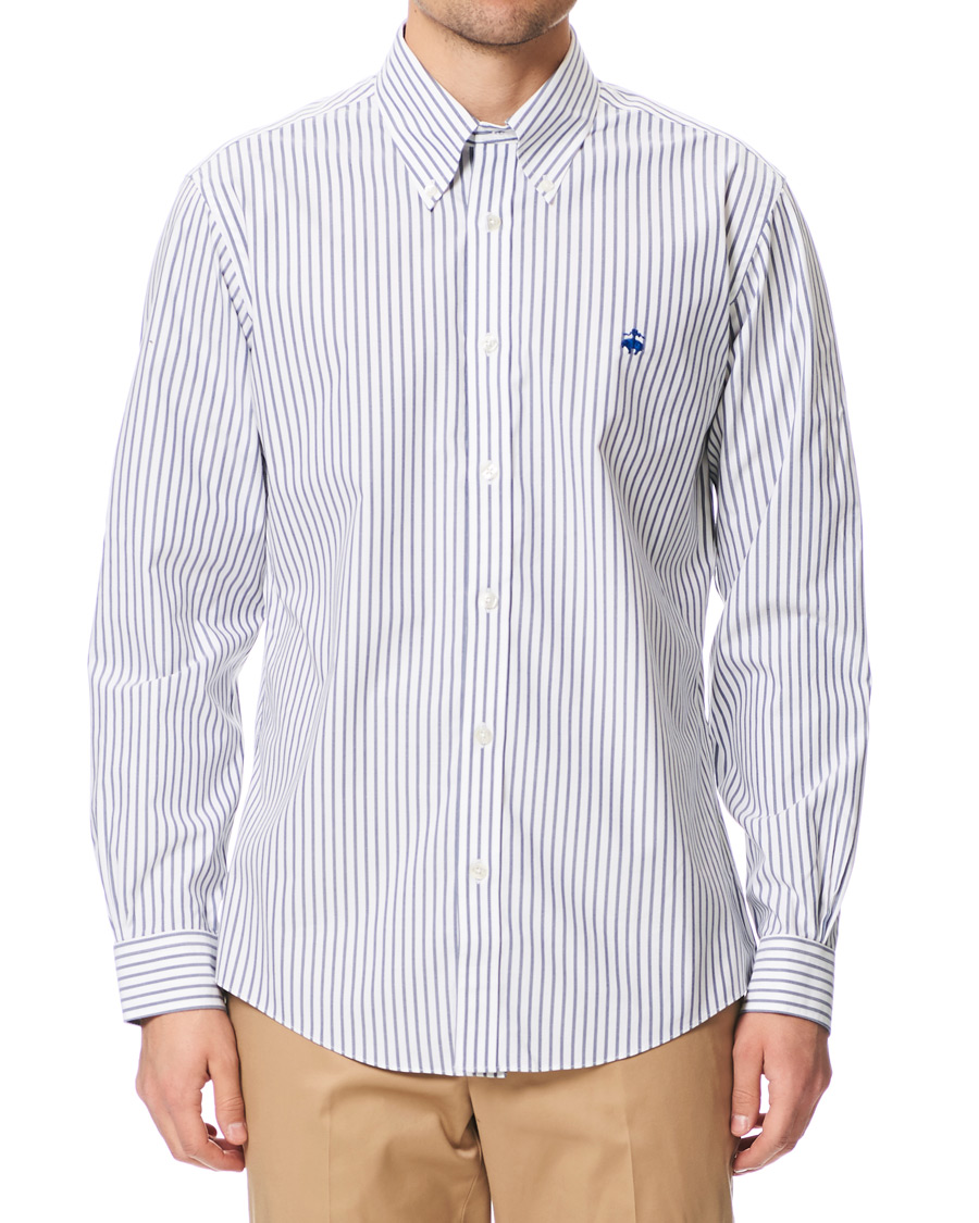 Herr | Skjortor | Brooks Brothers | Regent Fit Non Iron Sport Button Down Shirt Dark Blue