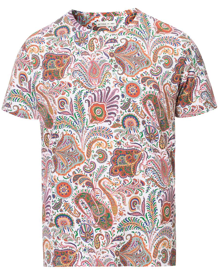 Herr | T-Shirts | Etro | Short Sleeve Paisley T-Shirt White