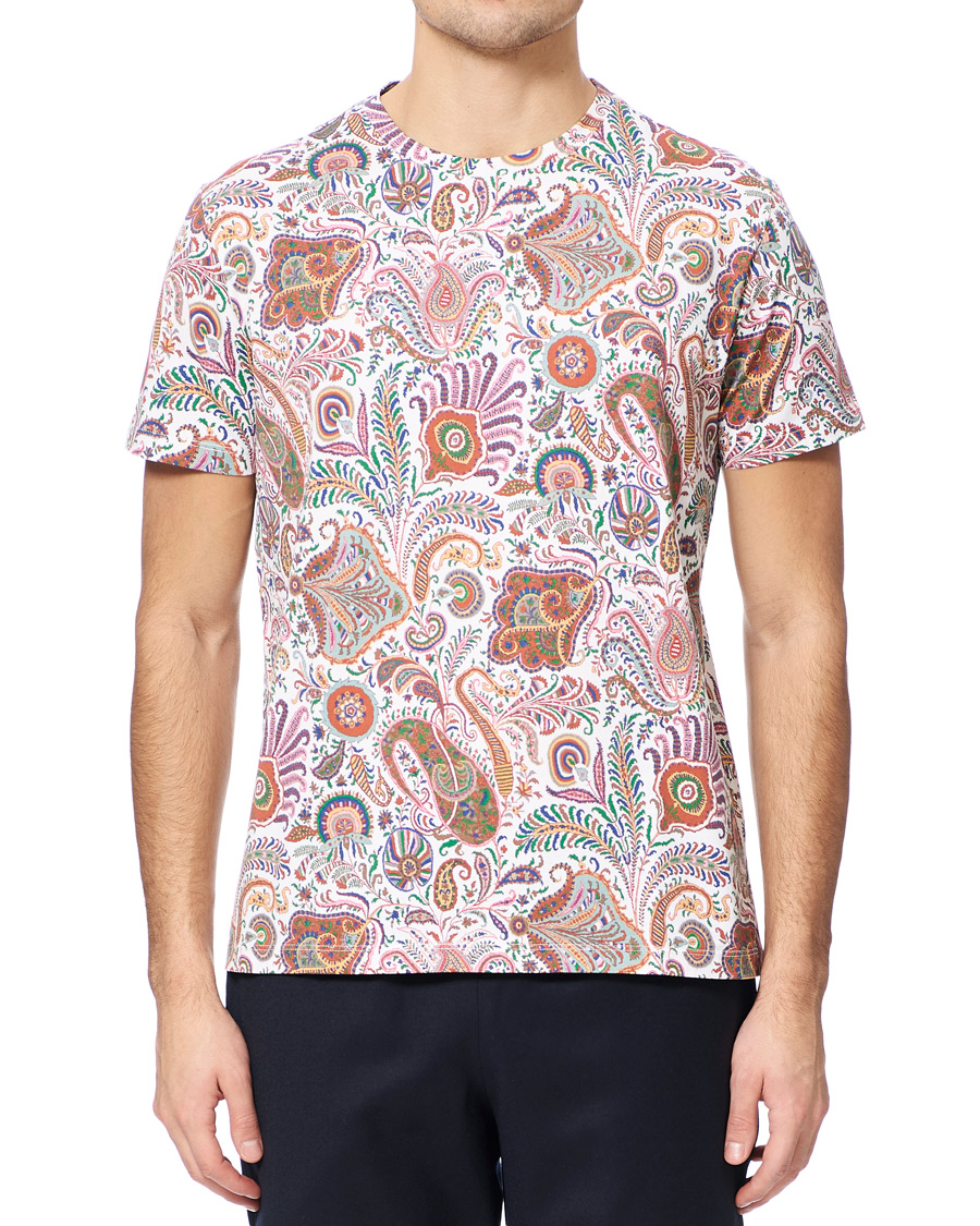 Herr | T-Shirts | Etro | Short Sleeve Paisley T-Shirt White