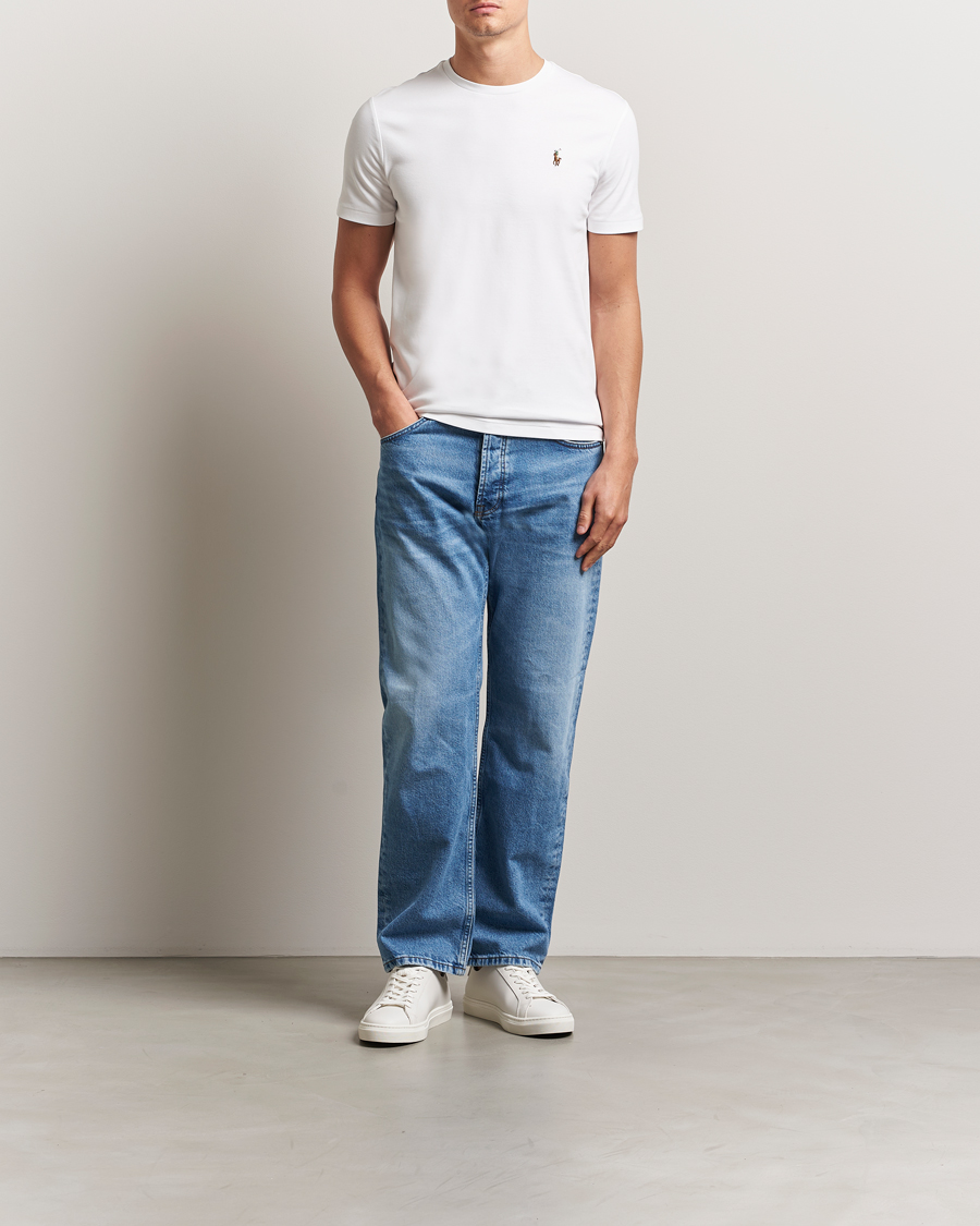 Herr | T-Shirts | Polo Ralph Lauren | Luxury Pima Cotton Crew Neck T-Shirt White