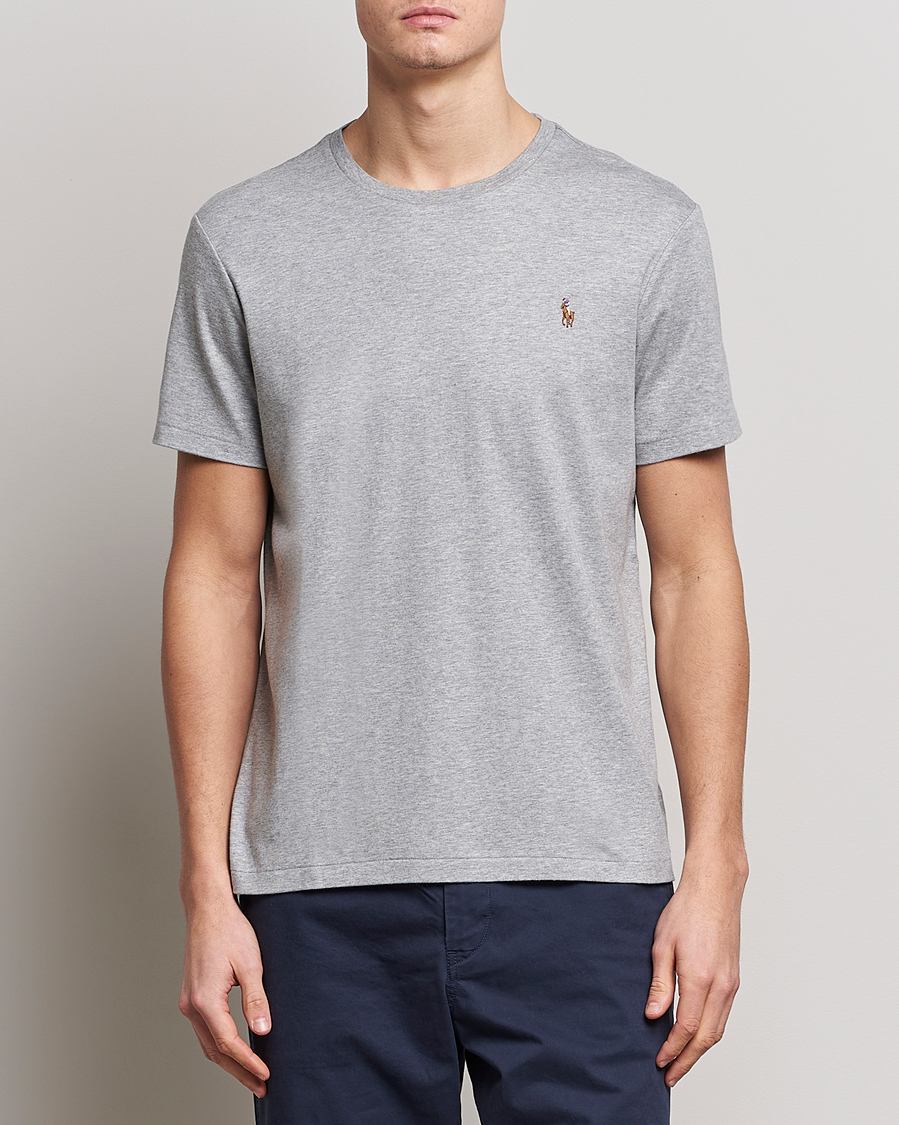 Herr | Kortärmade t-shirts | Polo Ralph Lauren | Luxury Pima Cotton Crew Neck T-Shirt Andover Heather