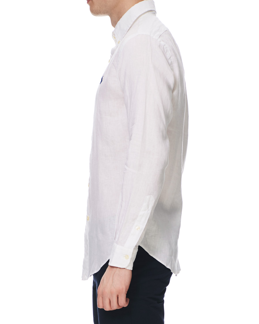 Herr | Skjortor | Polo Ralph Lauren | Slim Fit Linen Button Down Shirt White