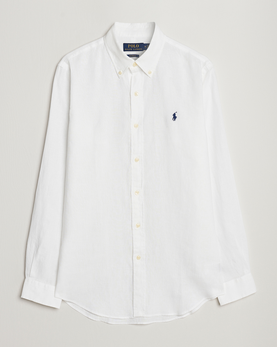 Herr | Skjortor | Polo Ralph Lauren | Custom Fit Linen Button Down White