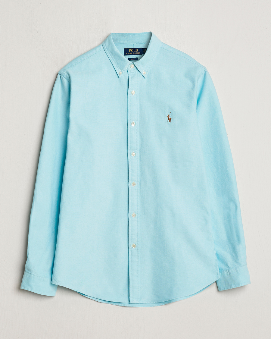 Herr | Skjortor | Polo Ralph Lauren | Slim Fit Oxford Button Down Shirt Aegean Blue