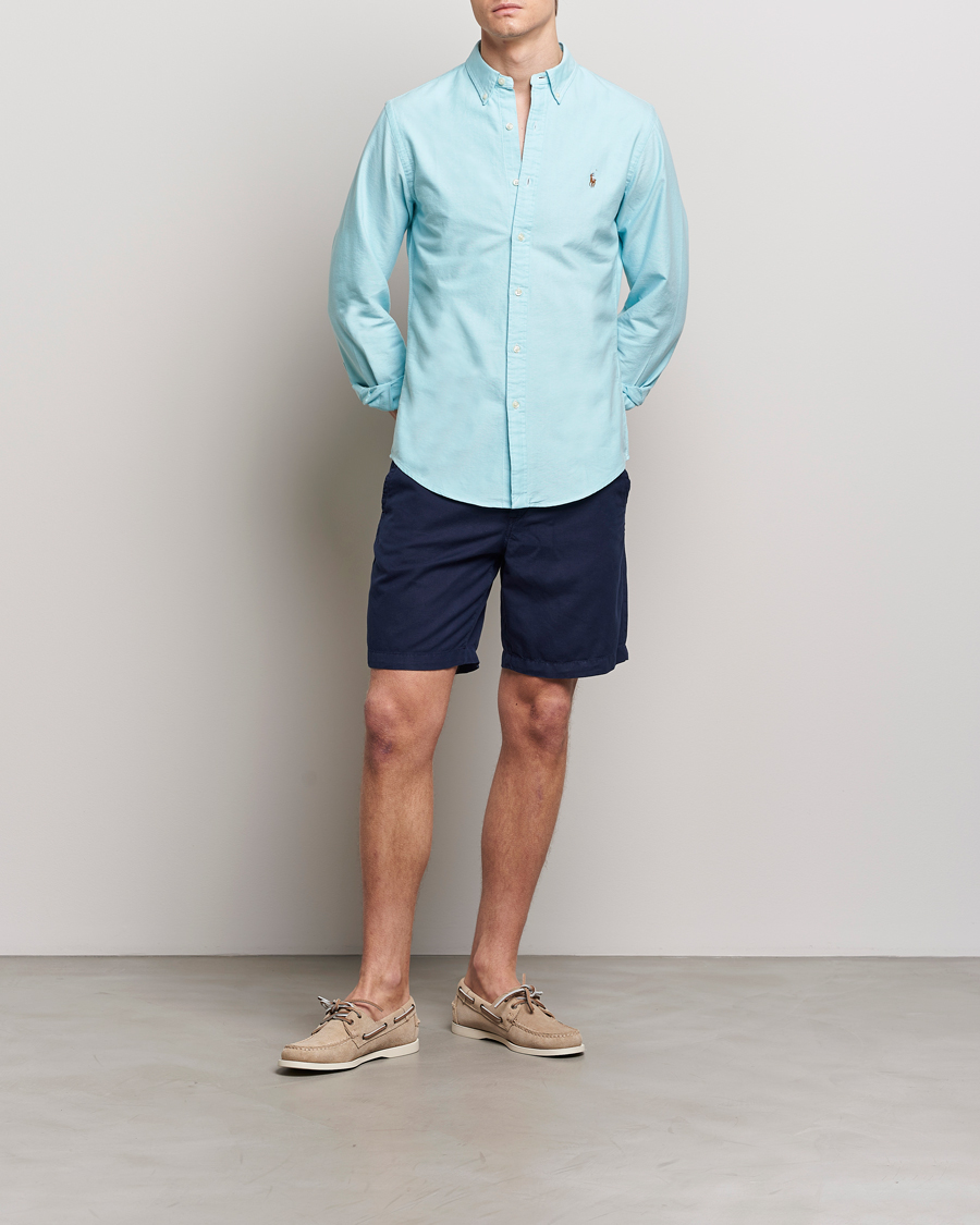 Herr | Skjortor | Polo Ralph Lauren | Slim Fit Oxford Button Down Shirt Aegean Blue