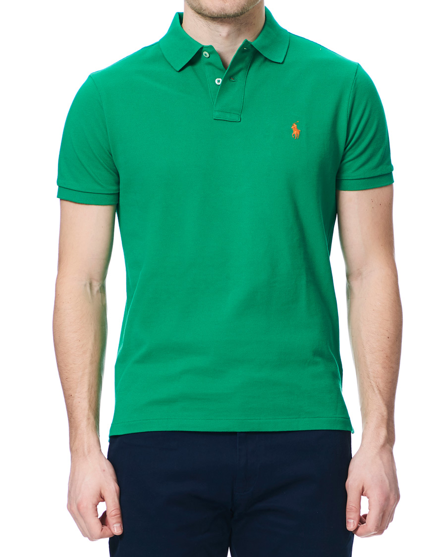Herr | Pikéer | Polo Ralph Lauren | Custom Slim Fit Polo Chroma Green