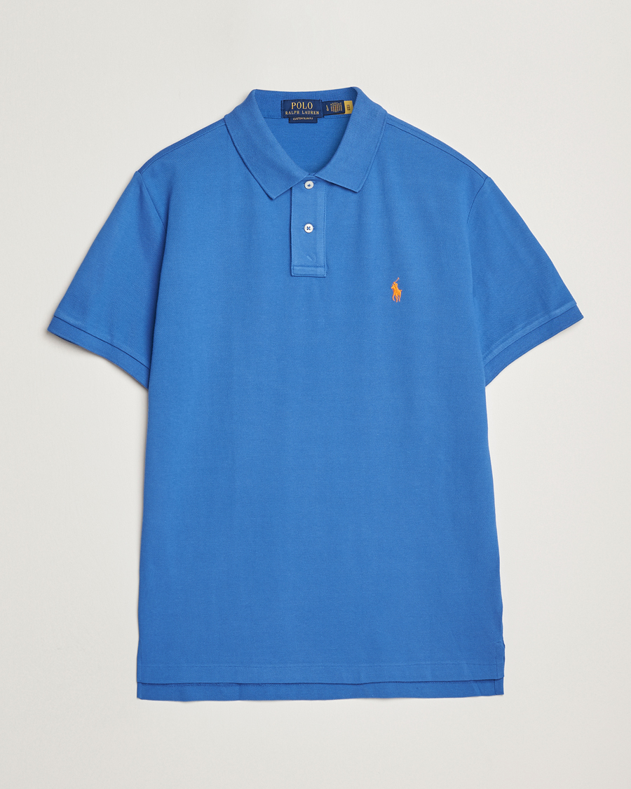 Herr | Pikéer | Polo Ralph Lauren | Custom Slim Fit Polo New Iris Blue