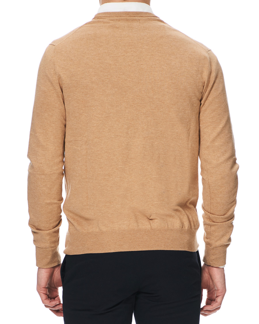 Herr | Tröjor | Polo Ralph Lauren | Pima Cotton Crew Neck Pullover Camel Melange
