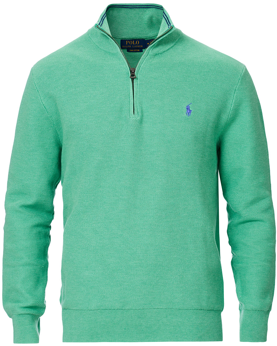 Herr | Tröjor | Polo Ralph Lauren | Texture Half Zip Green Heather