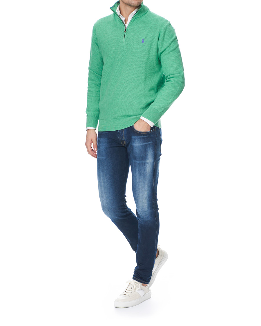 Herr | Tröjor | Polo Ralph Lauren | Texture Half Zip Green Heather