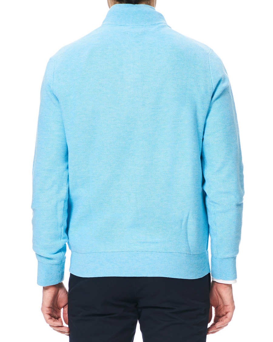 Herr | Tröjor | Polo Ralph Lauren | Texture Half Zip Light Blue Heather