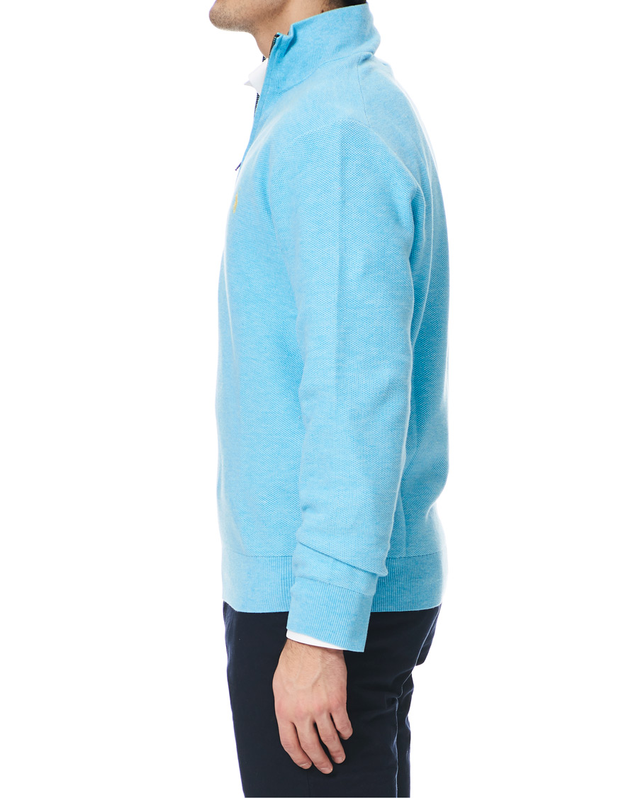 Herr | Tröjor | Polo Ralph Lauren | Texture Half Zip Light Blue Heather