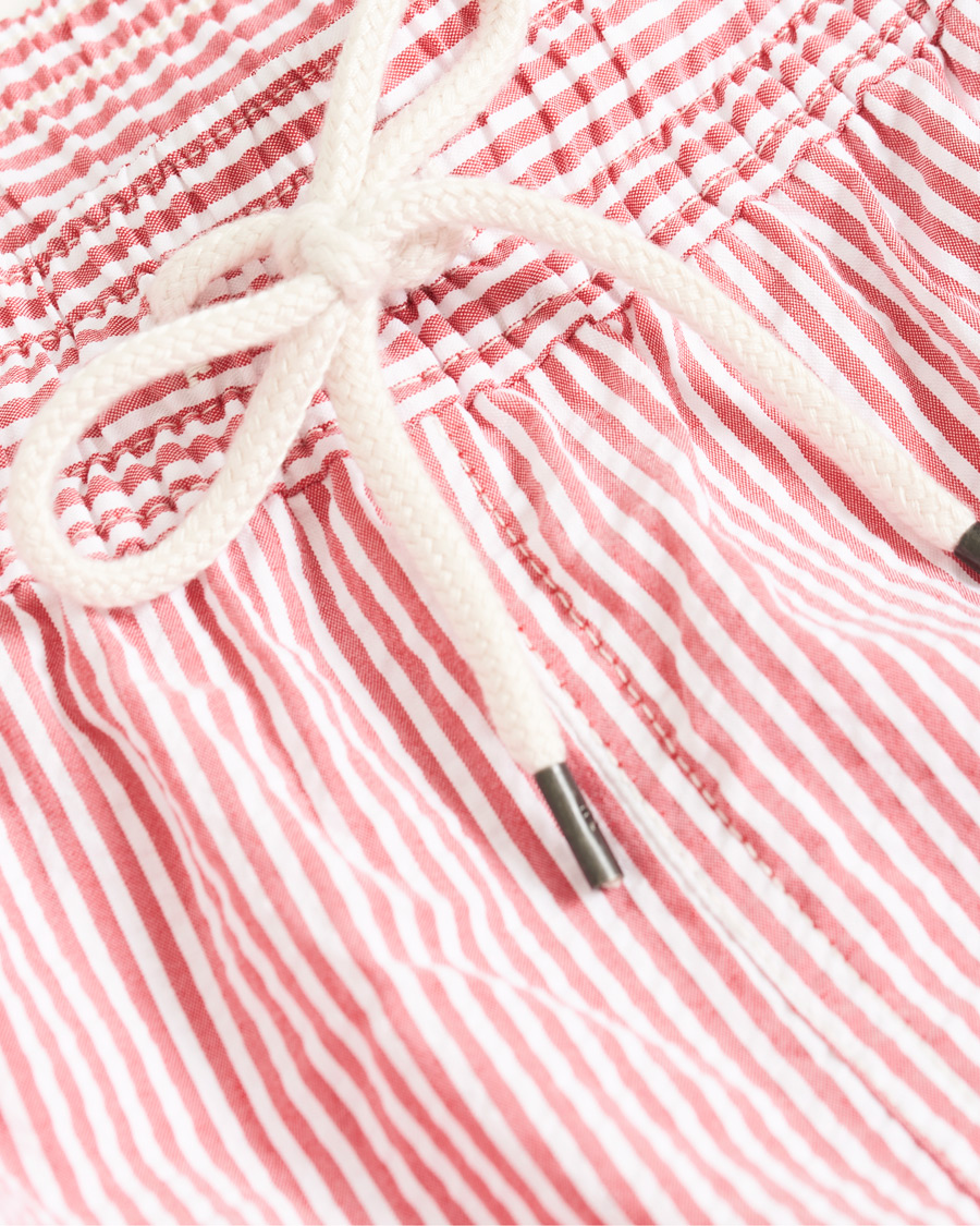 Herr | Badbyxor | Polo Ralph Lauren | Seersucker Stripe Swimshorts Red/White