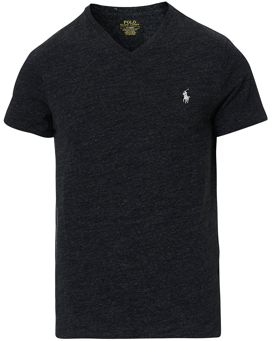 Herr | T-Shirts | Polo Ralph Lauren | V-Neck Tee Black Marl Heather
