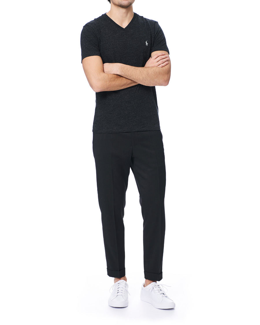 Herr | T-Shirts | Polo Ralph Lauren | V-Neck Tee Black Marl Heather