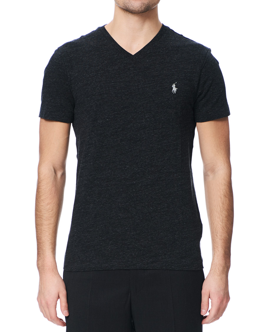 Herr | T-Shirts | Polo Ralph Lauren | V-Neck Tee Black Marl Heather