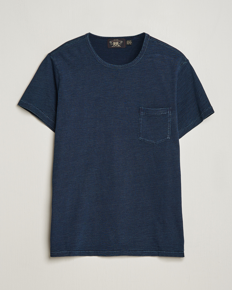 Herr | T-Shirts | RRL | Short Sleeve Pocket Tee Rinsed Indigo